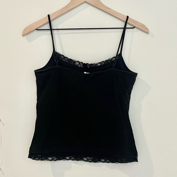 Vintage Faded Glory‎ Womens Cotton Cami Tank Top Fairy Romantic Y2K 90s Lace - Picture 5 of 13